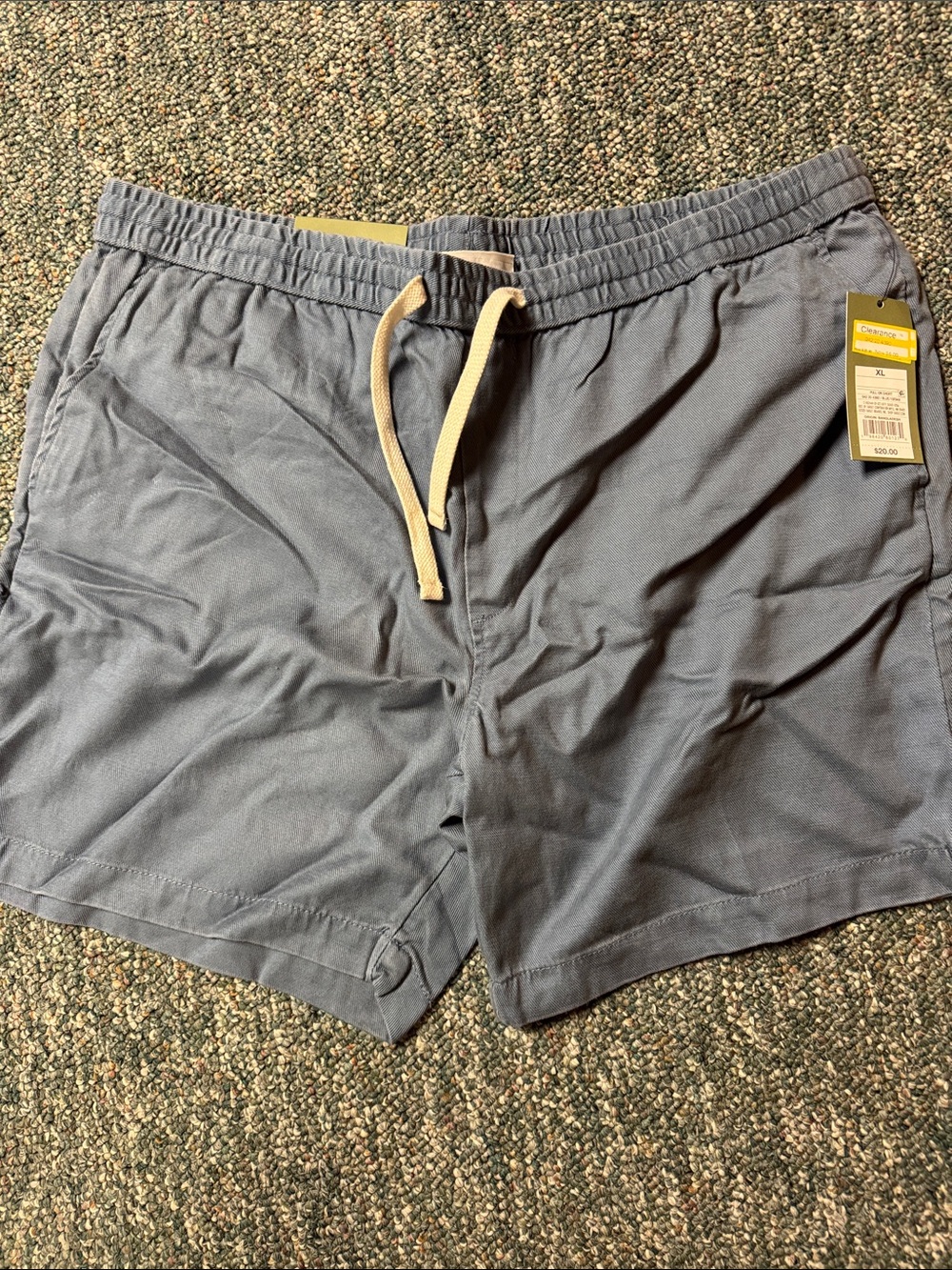 Goodfellow & Co Gray Shorts with Cream Drawstring